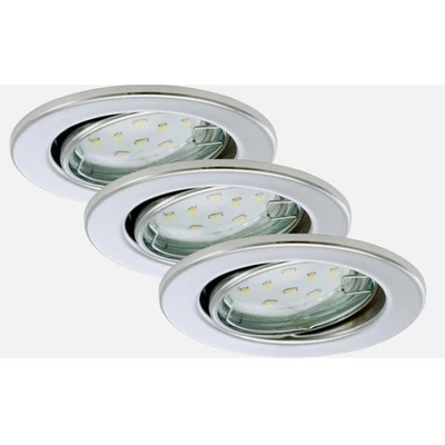 Prisma Leuchten LED-Einbauleuchten GU10 Set 3 flg 3 x 3W, 250lm chrom Einbauleuc - Bild 1 von 3