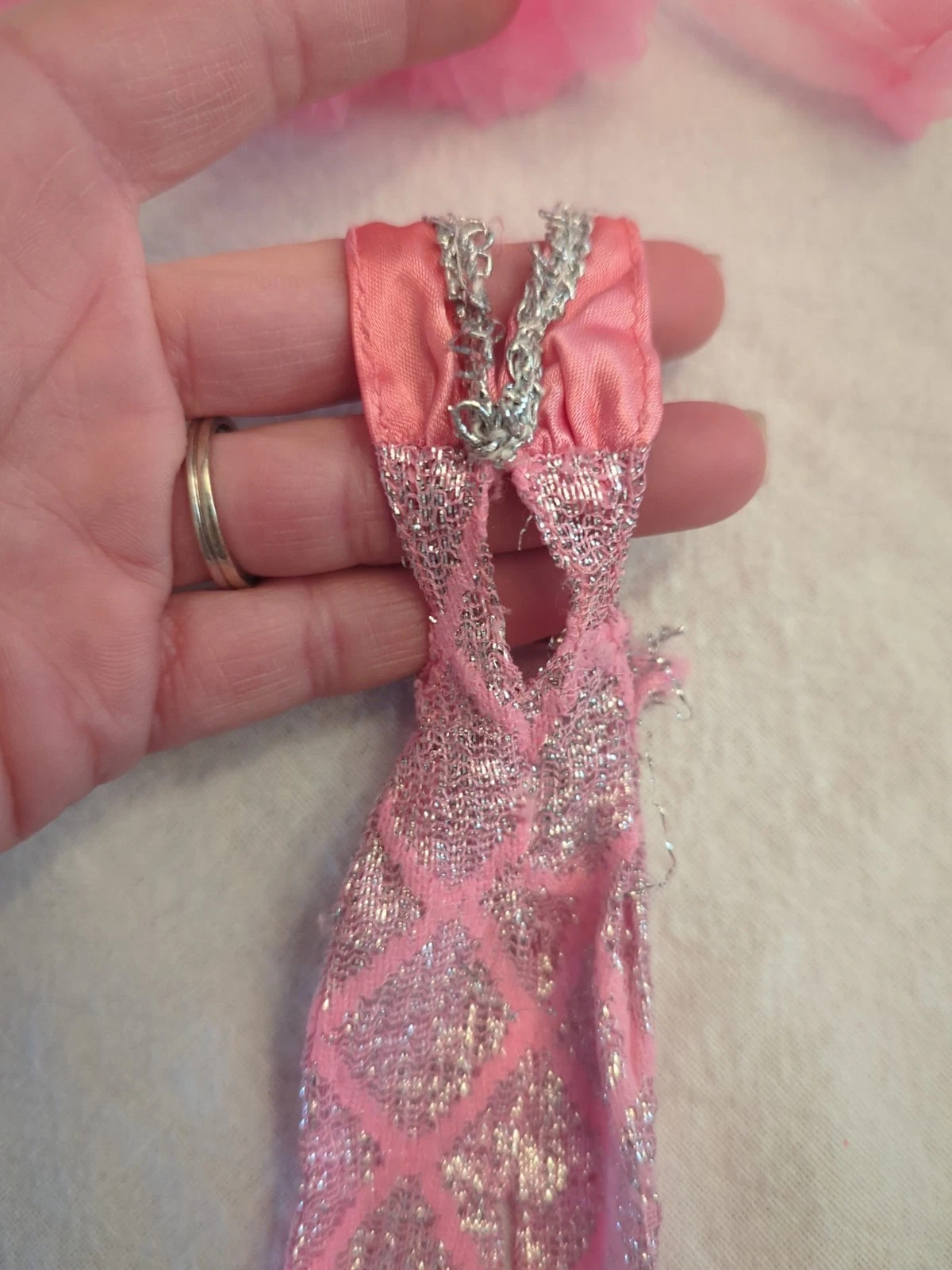 barbie vintage superstar silver lame jumpsuit outfit 