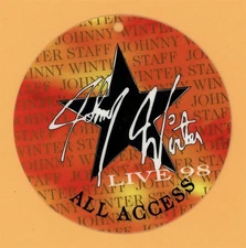 Johnny Winter 1998 Tour All Access Laminated Backstage Pass
