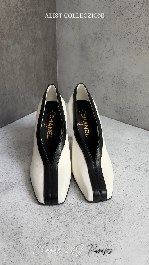 Chanel 26S Pumps Matthieu Blazy's White Lambskin Size 36.5c | eBay