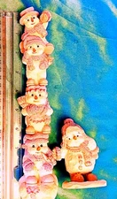 2 Set - THE ENCORE GROUP INC CHRISTMAS HOLIDAY STACKED UP SNOWMAN FIGURINE