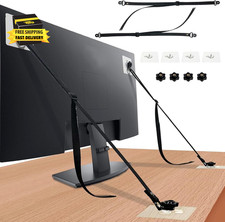 2 Pack Adjustable TV Safety Straps, No-Drill Adhesive Anti-Tip Furniture and TV