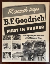 1948 B.F. Goodrich Rubber Tires Vintage Print Ad