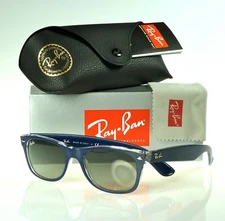 Ray-Ban New Wayfarer Matte Blue on Transpar l Grey Grad Azure RB2132 605371 55mm
