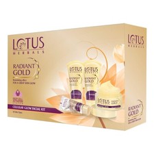 Lotus Herbals Radiant Gold Facial Kit For Instant Glow With 24K Pure