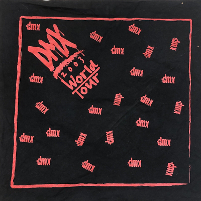 Vintage DMX 2003 Tour Black Bandana | eBay