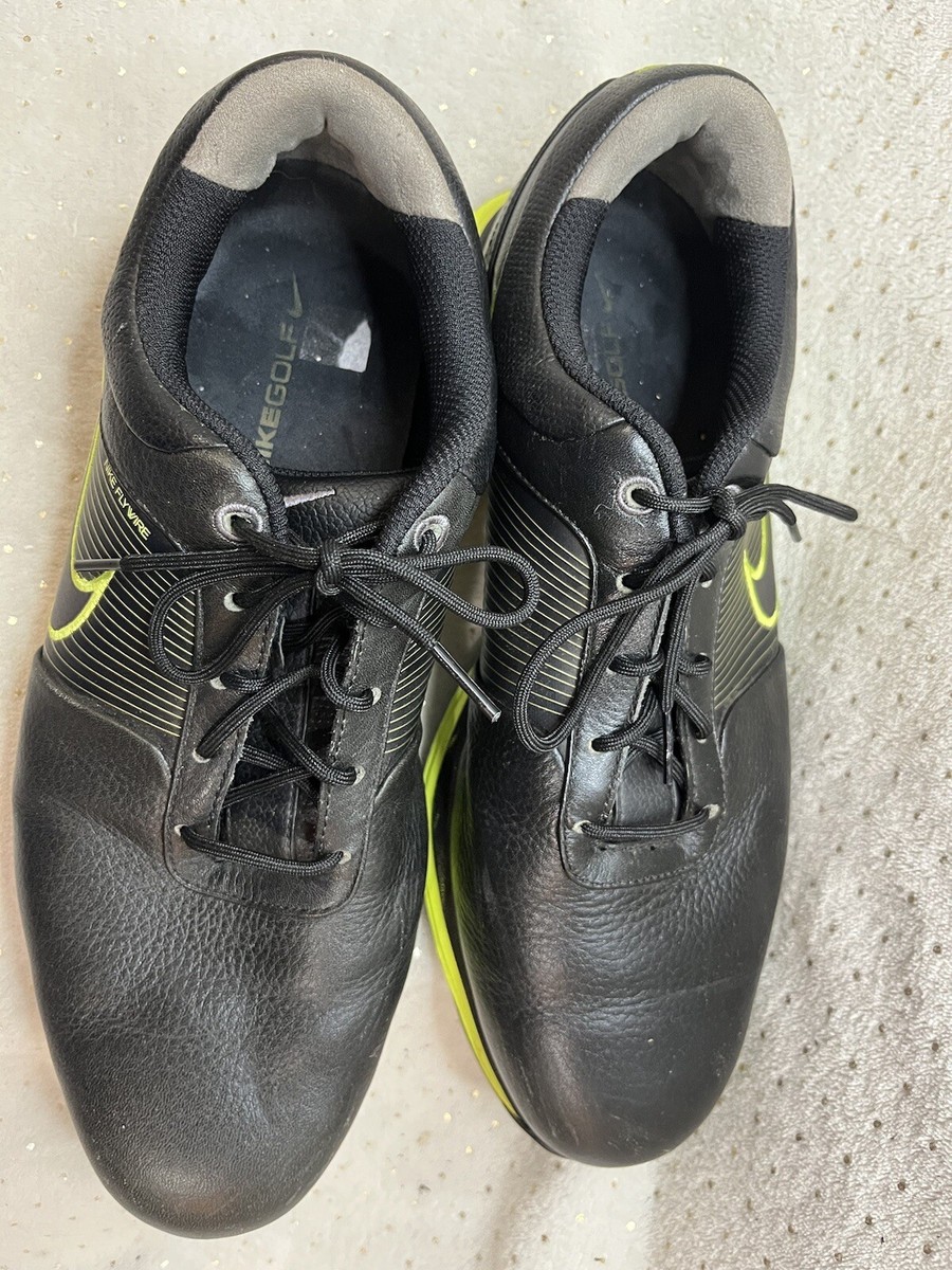 Nike Lunarlon Flywire 418471-003 Golf Shoes Leather Mens Size US 9.5 Green/Black | eBay