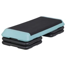 Fitness 42.3" Aerobic Step Platform Exercise Cardio Workout Trainer 4-6-8" Green