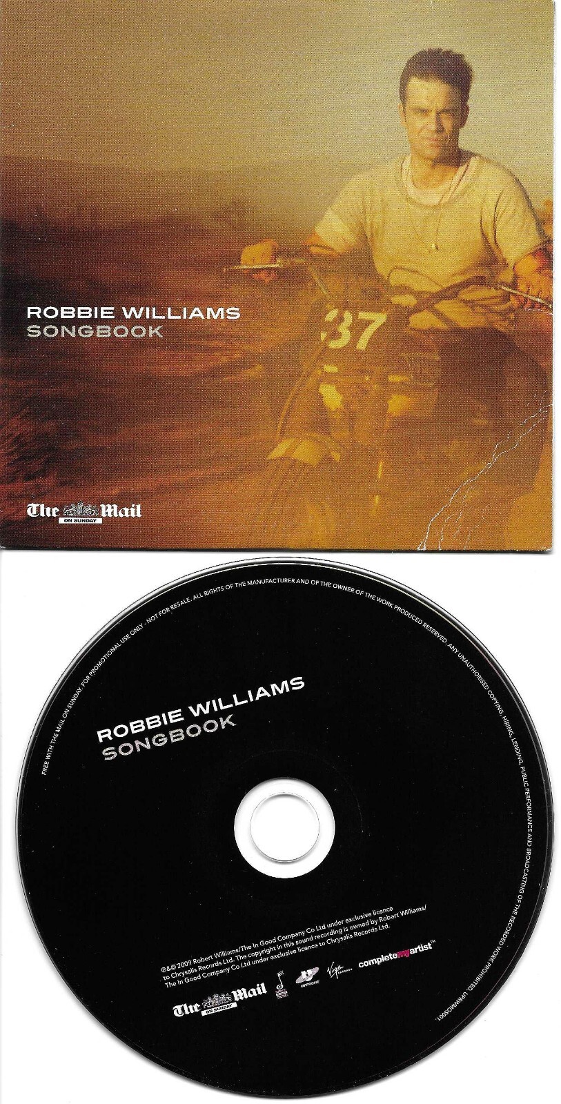 ROBBIE WILLIAMS BEST of w/ 5 RARE LIVE TRX Europe NEWSPAPER PROMO CD USA seller