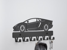 Lamborghini Key Holder Organizer Sport car Gift for him Custom Wall decor Steel