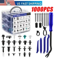 1000PCS Car Retainer Clips Auto Fasteners Push Trim Clips Pin Rivet Bumper Kit