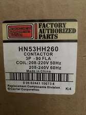 Factory Authorized Parts HN53HH260 Contactor 3P Coil 208-220-240 90FLA