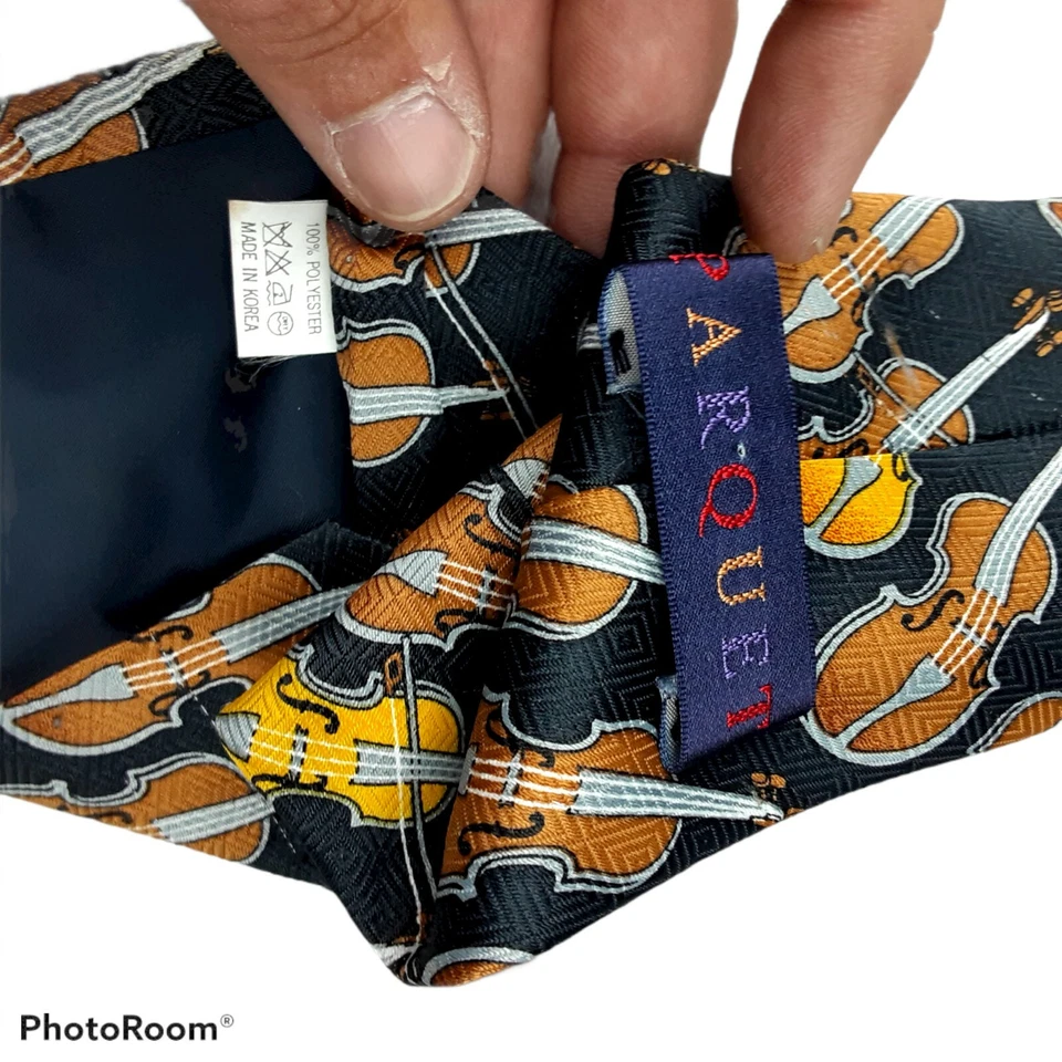 Corbata de vestir con tema de violín formal informal instrumentos musicales profesor por todas partes  Foto 4 de 4