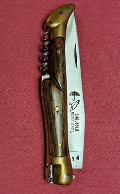Rare Antique Laguiole Nightingale Rosewood Folding Knife 20cm 3 Pieces