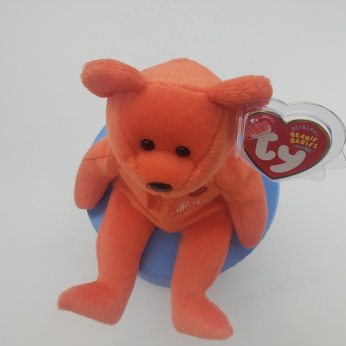 Ty Beanie Baby California ~ September 9, 1850 ~ Orange Bear Plush