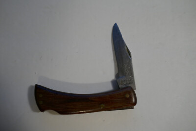 VINTAGE TOMCAT LOCKBACK FOLDING POCKET KNIFE Wood Handle MADE IN JAPAN