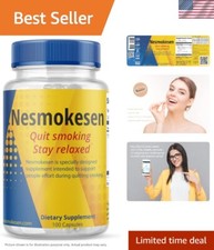Premium Nesmokesen Quit Smoking Support - 27-Day Herbal Capsules, Made in USA