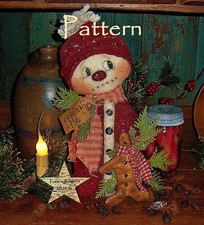 Primitive Patti's Ratties Snowman Gingerbread Winter Doll Paper Pattern 550