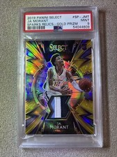 2019 Ja Morant Select Rookie Gold Prizm 10 /10 🔥 Prime Patch PSA 9 Rc Like 1/1