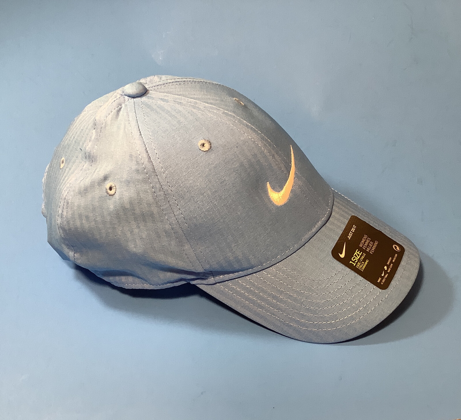 NIKE MISC Adult Unisex Golf Snapback Hat Lightweight ONE SIZE Light Blue NEW thumbnail 3