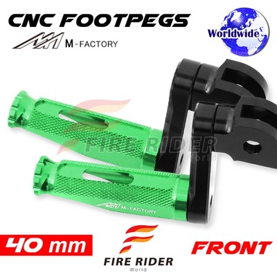 40mm Adjustable Green Rider Foot Pegs SHINOBI For Multistrada 1100 /S All Year