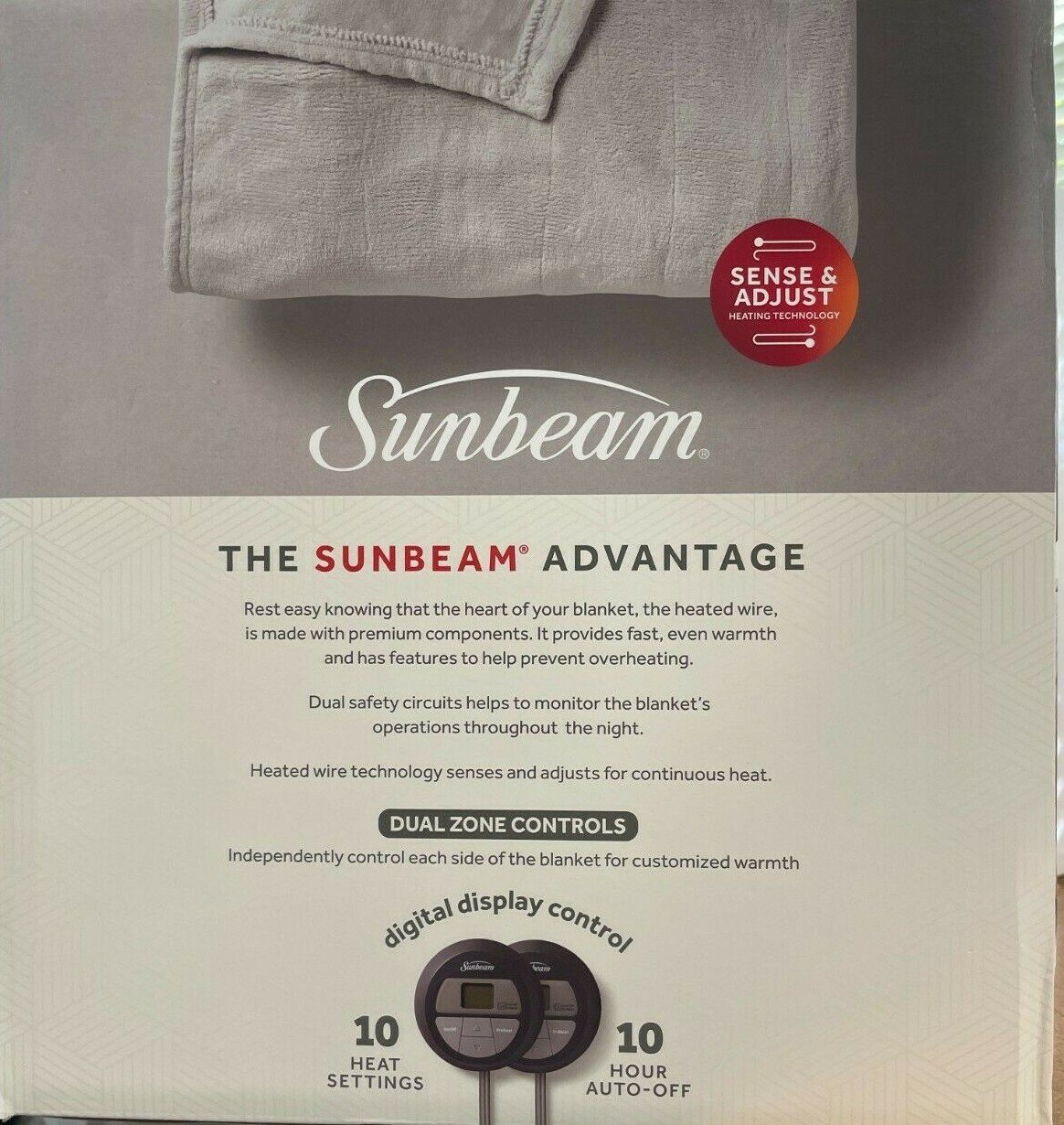Sunbeam - 2152762 - Microplush Heated Blanket - Garnet - King | eBay