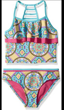 YMI Girls' Road Trip Tankini and Bottoms Set Size 14 Multicolor 7547