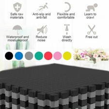 XL Thick Interlocking Floor Mats Gym Flooring Soft EVA Foam Yoga Tiles 60x60 cm