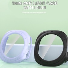 For Galaxy Watch Ultra 47mm PC Tempered Glass Screen Full Protector Case Cover