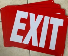 NEW PACK OF 7 EXIT SIGN SIGNS 59499