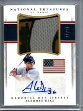 Aledmys Diaz 2016 National Treasures Autograph Game Used Jersey Patch #9/10