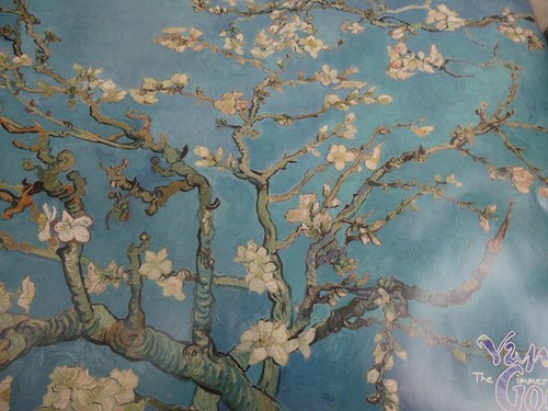 The Van Gogh Immersive Experience Poster Print Almond Blossom Blue Floral 23" - Picture 2 of 8