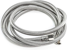 Ice Maker Water Connector Line - 6 FT 72-Inch Stainless Steel Braided Hoses wi