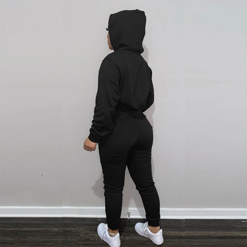 Ladies Jogger Set Long Sleeve Two Piece Outfit Women Loose Fit Jogging - Picture 17 of 141