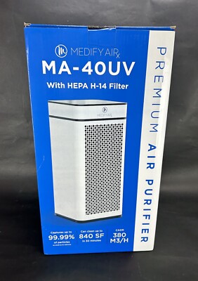 Medify AIRx Premium Air Purifier HEPA with H14 Filter Model MA-40UV