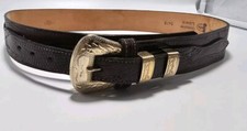 JUSTIN Genuine Lizard Belt Adult Dark Brown Sz.30 Leather Belt - 547C Womens