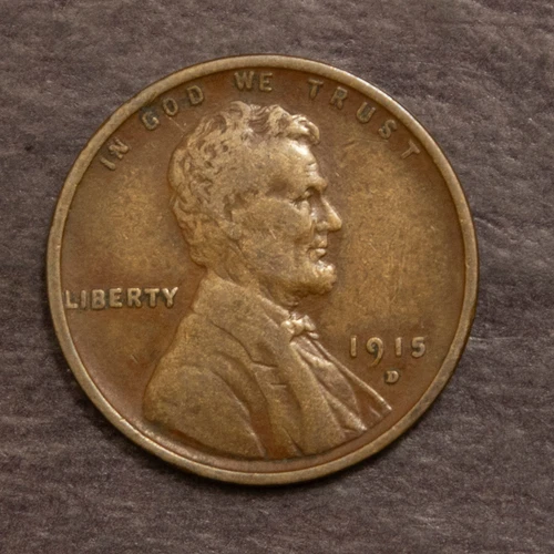 1915 D Lincoln Wheat Cent VF Marks in Field  Lot 4042