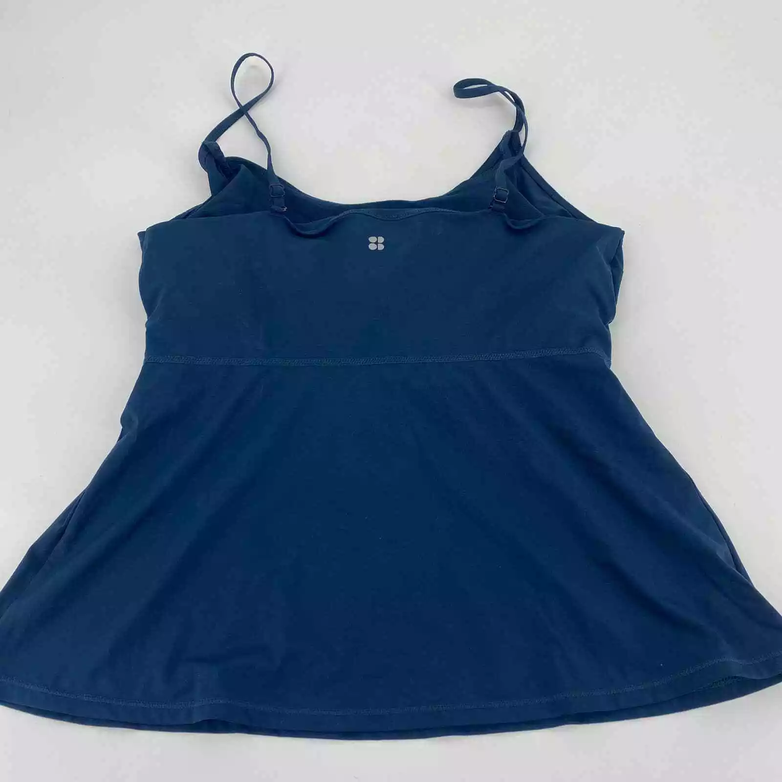 sweaty-betty dark teal spaghetti straps athleisure tank-top