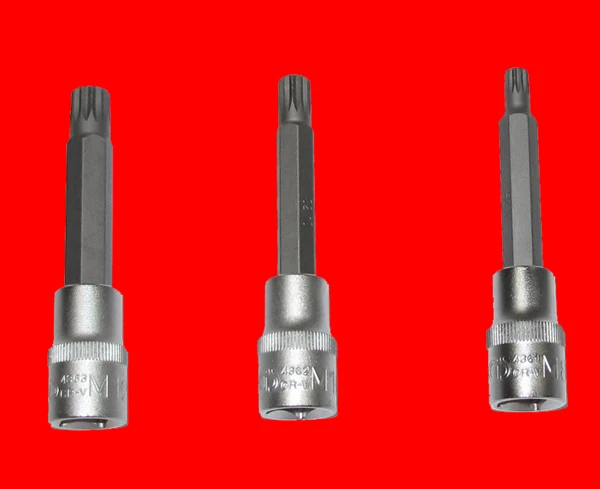 BGS 3 x VIELZAHN 12-Kant Stecknuss Steckschlüssel Einsatz M8 M10 M12 x 100 mm Lang