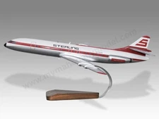 Sud SE-210 Caravelle 10B1R Sterling Airways Desk Wood Airplane Model Small 1/100