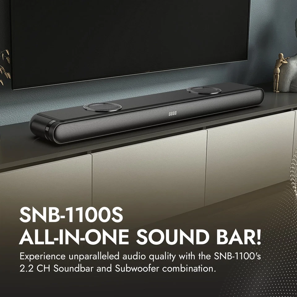 Barra de sonido Dolphin SNB-1100S todo en uno Bluetooth con subwoofer fuerte con graves Foto 3 de 4
