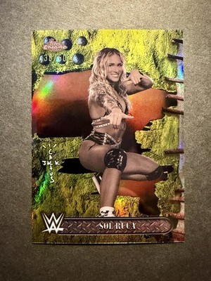 2025 Topps Chrome WWE x Cactus Jack #93 Sol Ruca Gold Refractor /50 NXT