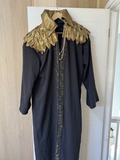 Custom Gold Collar Stage Coat &ndash; Handmade Leather Theatrical Robe &ndash; One of Kind