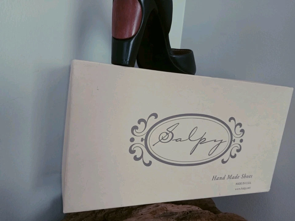 Tacones peeptoe salpinos hechos a mano para mujer talla 6,5 Foto 4 de 4