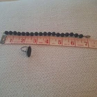 VINTAGE BLACK ONYX 925 CLASP BRACELET AND STERLING SILVER BLACK ONYX RING