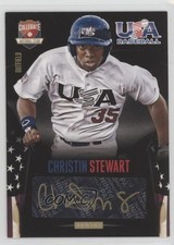 2014 USA Baseball Box Set Black Gold Signatures /49 Christin Stewart Auto 1lj1