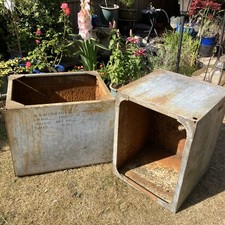 Two Galvanised Water Tanks, garden planters, project 