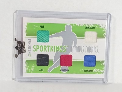 Pele David Beckham Freddy Adu Brandi Chastain Jersey Relic Card SportKings 5/9