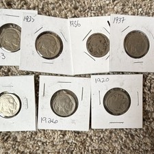 6 Buffalo Nickel 5C Business Strike lot