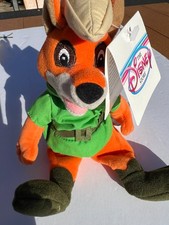 Disney Store Robin Hood 8" Fox Mini Bean Bag Plush Toy Doll Retired